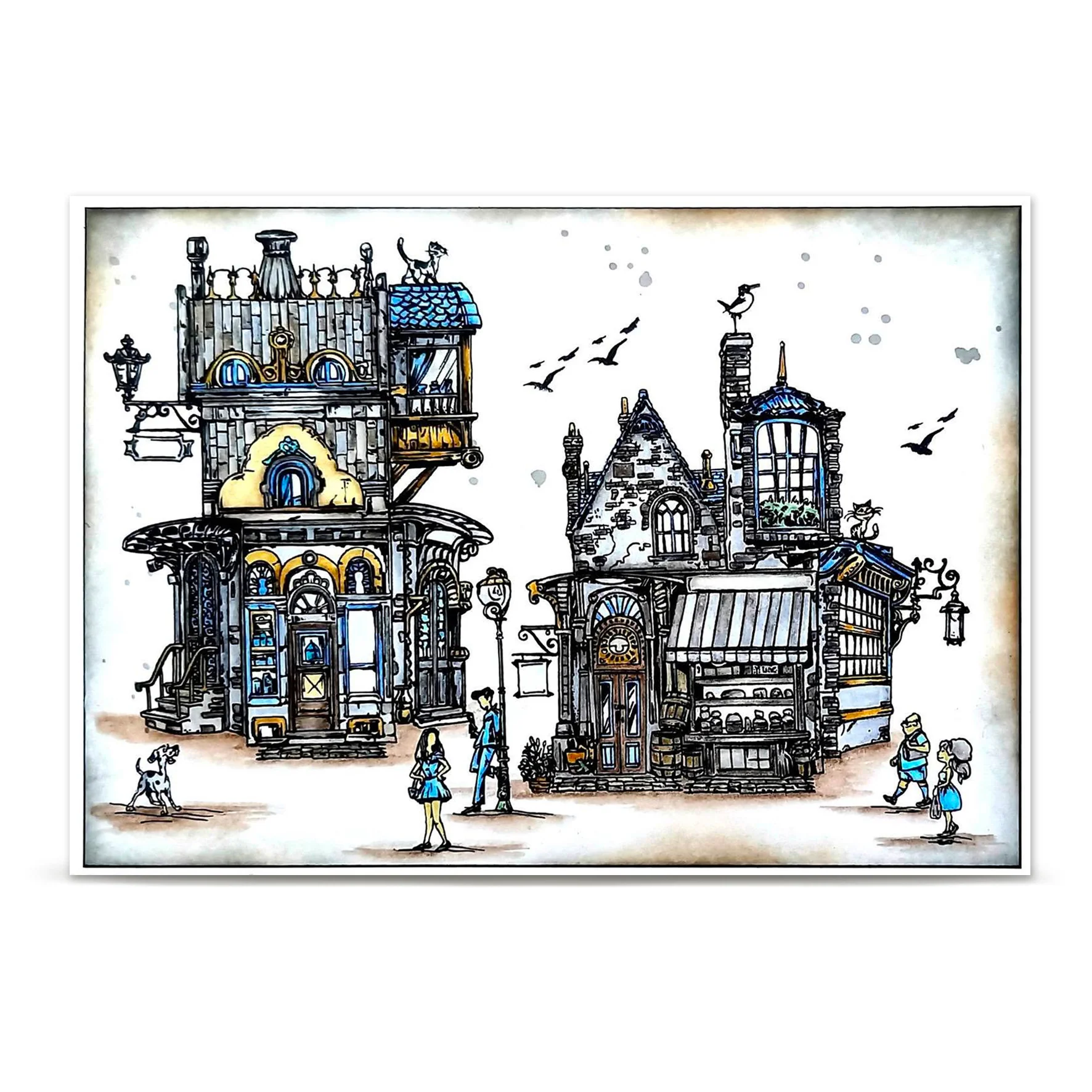 TP-1474 - A5 Stamp Set - Happy Town People - Image 4