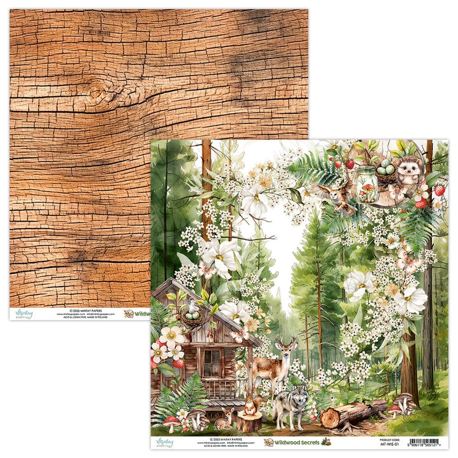 Mintay Wildwood Secrets 8x8 Inch Scrapbooking Paper Pad - Image 7